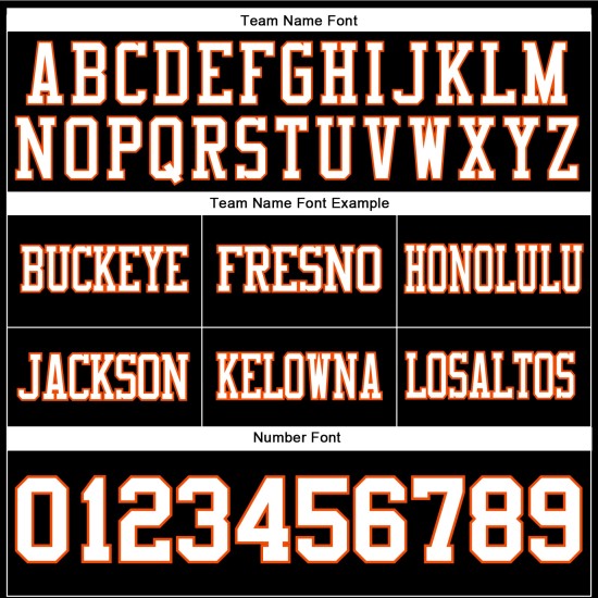 Maglia da calcio a rete autentica nera bianca-arancione personalizzata