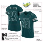 Maglia da calcio a rete autentica verde-grigio mezzanotte verde personalizzato Maglia da calcio a rete autentica verde-grigio mezzanotte verde personalizzato
