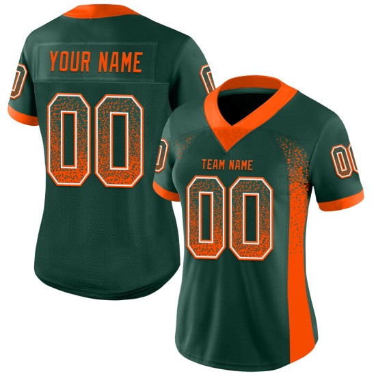Maglia da football personalizzata Mesh Fashion Drift verde-arancio-bianca Maglia da football personalizzata Mesh Fashion Drift verde-arancio-bianca