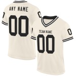 Maglia da football americana autentica personalizzata, nera e bianca, stile retrò Maglia da football americana autentica personalizzata, nera e bianca, stile retrò