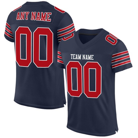 Maglia da football autentica della Marina Militare, personalizzata, rossa e bianca Maglia da football autentica della Marina Militare, personalizzata, rossa e bianca