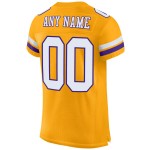 Maglia da calcio autentica personalizzata in maglia oro bianco-viola Maglia da calcio autentica personalizzata in maglia oro bianco-viola