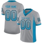 Maglia da football Drift Mesh blu-nera, personalizzata, modello Pantera grigia leggera Maglia da football Drift Mesh blu-nera, personalizzata, modello Pantera grigia leggera