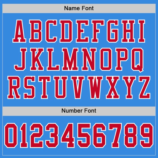 Maglia da football Powder Red-White Throwback, blu, personalizzata, autentica Maglia da football Powder Red-White Throwback, blu, personalizzata, autentica