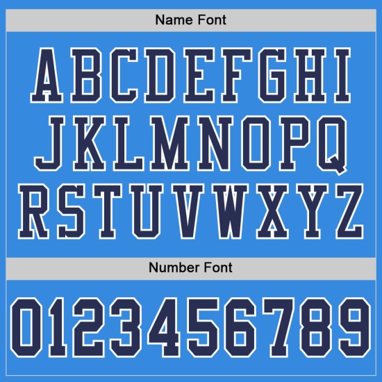 Maglia a rete Powder, autentica maglia da football americano, blu navy e bianca personalizzata Maglia a rete Powder, autentica maglia da football americano, blu navy e bianca personalizzata