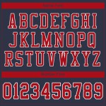 Maglia da football autentica della Marina Militare, personalizzata, rossa e bianca Maglia da football autentica della Marina Militare, personalizzata, rossa e bianca