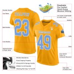 Maglia da calcio leggera autentica blu-bianca oro personalizzata Maglia da calcio leggera autentica blu-bianca oro personalizzata