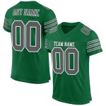 Maglia da football personalizzata Kelly Green in maglia autentica, grigio acciaio-bianco Maglia da football personalizzata Kelly Green in maglia autentica, grigio acciaio-bianco