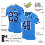 Maglia a rete Powder, autentica maglia da football americano, blu navy e bianca personalizzata Maglia a rete Powder, autentica maglia da football americano, blu navy e bianca personalizzata