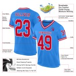 Maglia da football Powder Red-White Throwback, blu, personalizzata, autentica Maglia da football Powder Red-White Throwback, blu, personalizzata, autentica