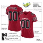 Maglia da calcio nera e bianca autentica Cardinal Custom Mesh Maglia da calcio nera e bianca autentica Cardinal Custom Mesh