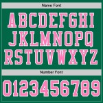 Maglia da calcio autentica personalizzata rosa-bianca in mesh verde erba Maglia da calcio autentica personalizzata rosa-bianca in mesh verde erba