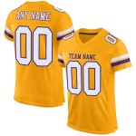 Maglia da calcio autentica personalizzata in maglia oro bianco-viola Maglia da calcio autentica personalizzata in maglia oro bianco-viola
