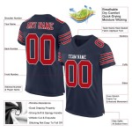 Maglia da football autentica della Marina Militare, personalizzata, rossa e bianca Maglia da football autentica della Marina Militare, personalizzata, rossa e bianca