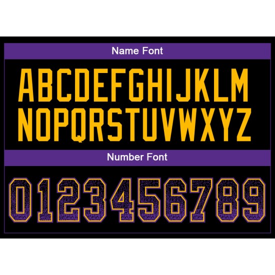 Maglia da football nera personalizzata Drift Mesh viola-oro Maglia da football nera personalizzata Drift Mesh viola-oro