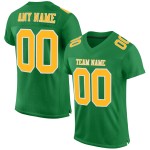 Maglia da calcio autentica Green Grass personalizzata in maglia oro-bianca Maglia da calcio autentica Green Grass personalizzata in maglia oro-bianca