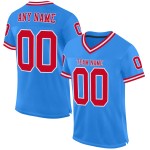Maglia da football Powder Red-White Throwback, blu, personalizzata, autentica Maglia da football Powder Red-White Throwback, blu, personalizzata, autentica