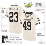 Maglia da football americana autentica personalizzata, nera e bianca, stile retrò Maglia da football americana autentica personalizzata, nera e bianca, stile retrò