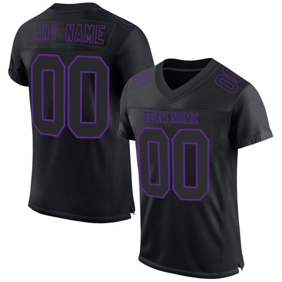Maglia da calcio autentica viola nera personalizzata Maglia da calcio autentica viola nera personalizzata