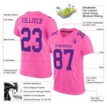 Maglia da calcio personalizzata autentica viola in rete rosa Maglia da calcio personalizzata autentica viola in rete rosa