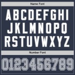 Maglia da calcio personalizzata in maglia grigia e bianca, autentica, retrò, blu navy Maglia da calcio personalizzata in maglia grigia e bianca, autentica, retrò, blu navy