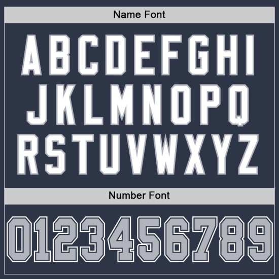 Maglia da calcio personalizzata in maglia grigia e bianca, autentica, retrò, blu navy Maglia da calcio personalizzata in maglia grigia e bianca, autentica, retrò, blu navy