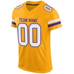 Maglia da calcio autentica personalizzata in maglia oro bianco-viola Maglia da calcio autentica personalizzata in maglia oro bianco-viola