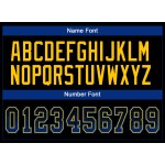 Maglia da calcio personalizzata Drift Fashion nera a rete, blu royal e gialla Maglia da calcio personalizzata Drift Fashion nera a rete, blu royal e gialla