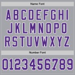 Maglia da football viola-bianca retrò personalizzata autentica grigia Maglia da football viola-bianca retrò personalizzata autentica grigia