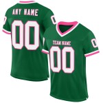 Maglia da football Kelly bianca e verde rosa, autentica, personalizzata Maglia da football Kelly bianca e verde rosa, autentica, personalizzata