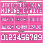 Maglia da football autentica personalizzata in maglia rosa bianco-viola Maglia da football autentica personalizzata in maglia rosa bianco-viola