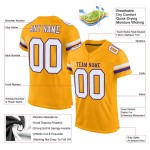 Maglia da calcio autentica personalizzata in maglia oro bianco-viola Maglia da calcio autentica personalizzata in maglia oro bianco-viola