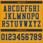 Maglia da football blu navy-cipria autentica personalizzata in oro Maglia da football blu navy-cipria autentica personalizzata in oro