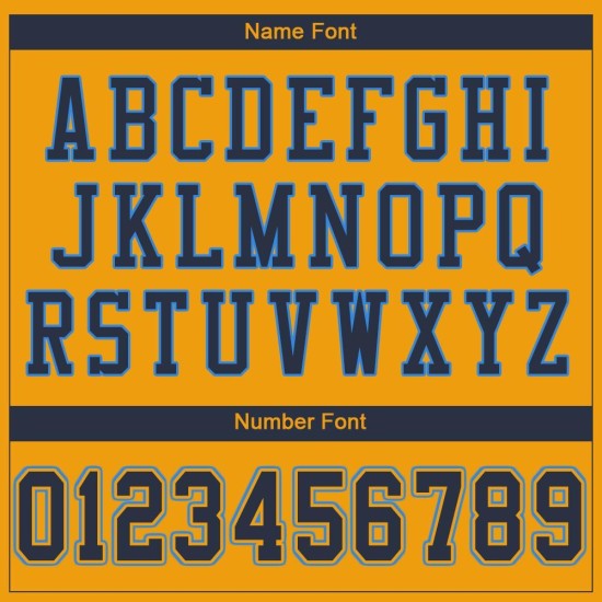 Maglia da football blu navy-cipria autentica personalizzata in oro Maglia da football blu navy-cipria autentica personalizzata in oro