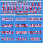 Maglia da football Powder Red-White Throwback, blu, personalizzata, autentica Maglia da football Powder Red-White Throwback, blu, personalizzata, autentica