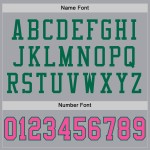Maglia da football personalizzata in maglia grigia autentica verde rosa - Kelly Maglia da football personalizzata in maglia grigia autentica verde rosa - Kelly